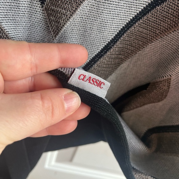 Versace Classic‎ Men’s Tight Knit Classic Retro Pattern 1/4 Zip Polo Medium - Picture 5 of 7